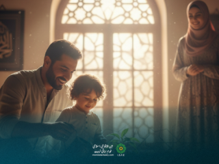 والدین اور بچوں کے درمیان محبت کے ذریعے تربیت کی تصویری نمائش