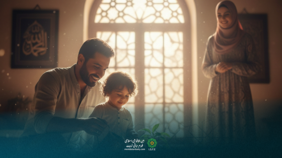 والدین اور بچوں کے درمیان محبت کے ذریعے تربیت کی تصویری نمائش